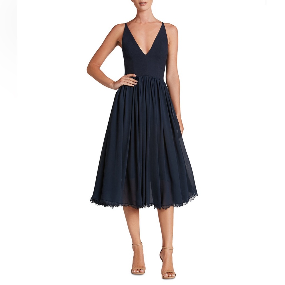 Dress the Population-Alicia Lace-Hem Dress
